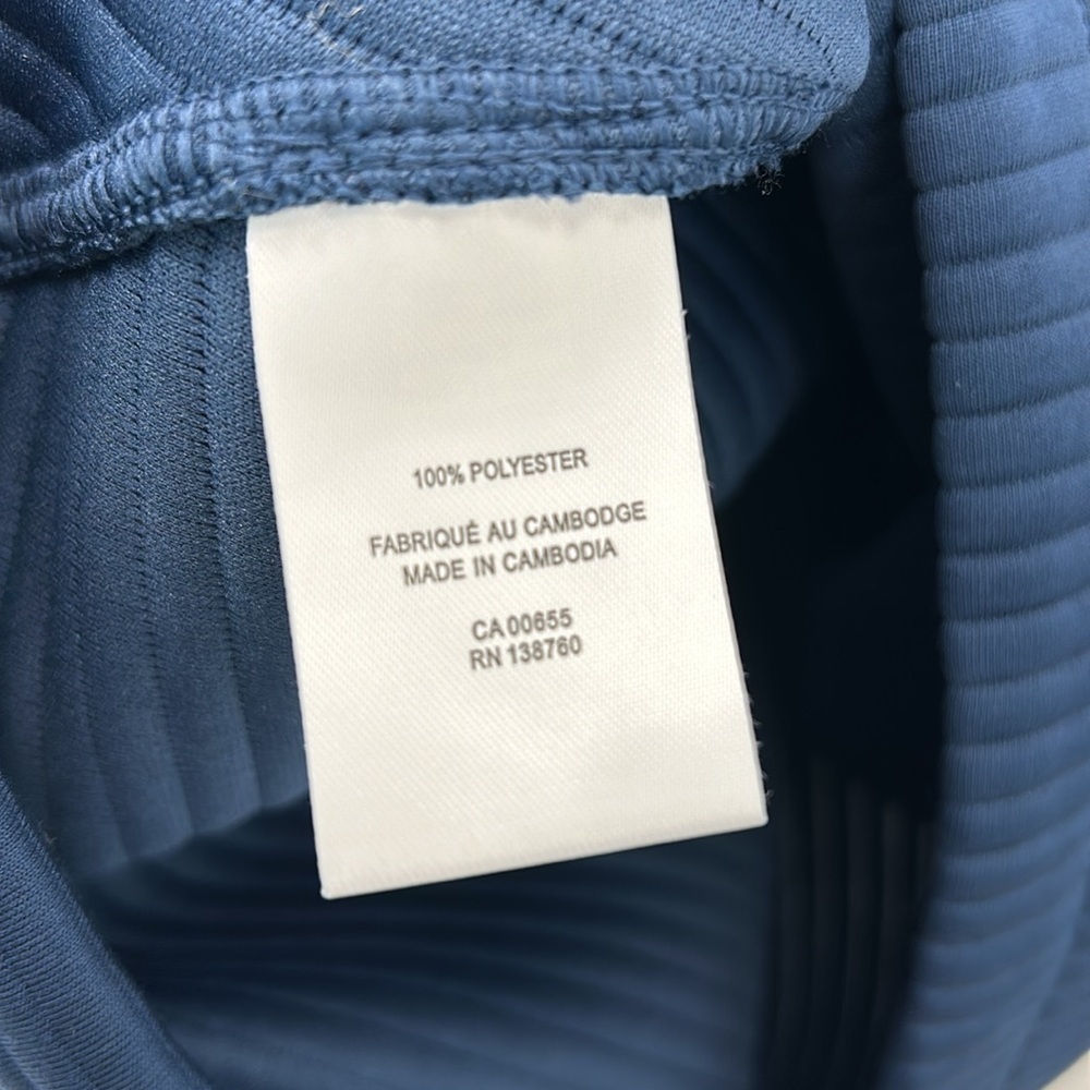 Hyba Textured Hooded Pullover Women's XL Blue Yoga Walk Gym Workout Bike Hike - Picture 6 of 7